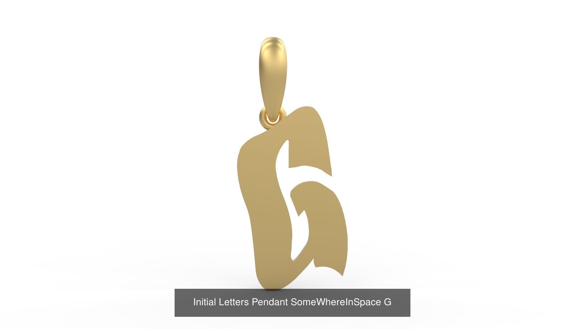 Initial Letters Pendant Alphabets SomeWhereInSpace 3D Model Collection_9