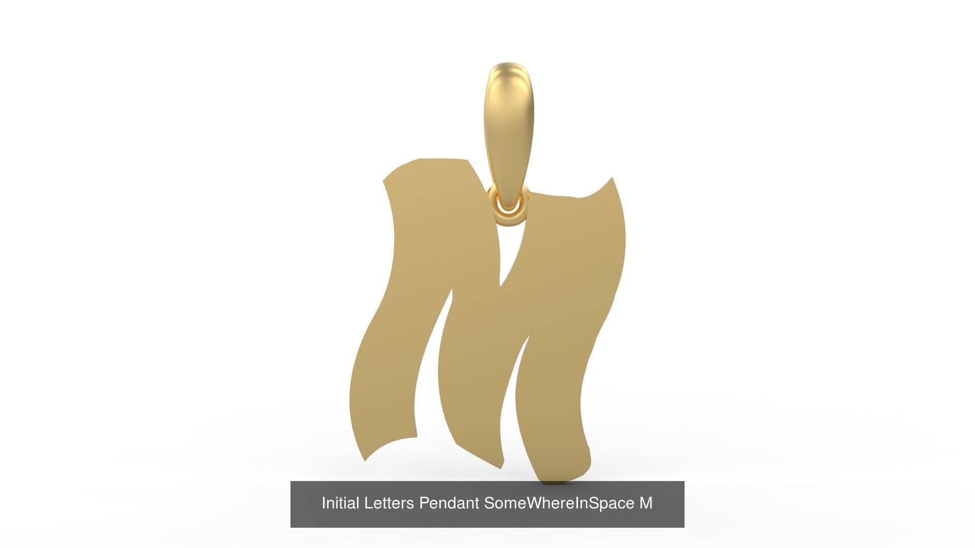 Initial Letters Pendant Alphabets SomeWhereInSpace 3D Model Collection_15