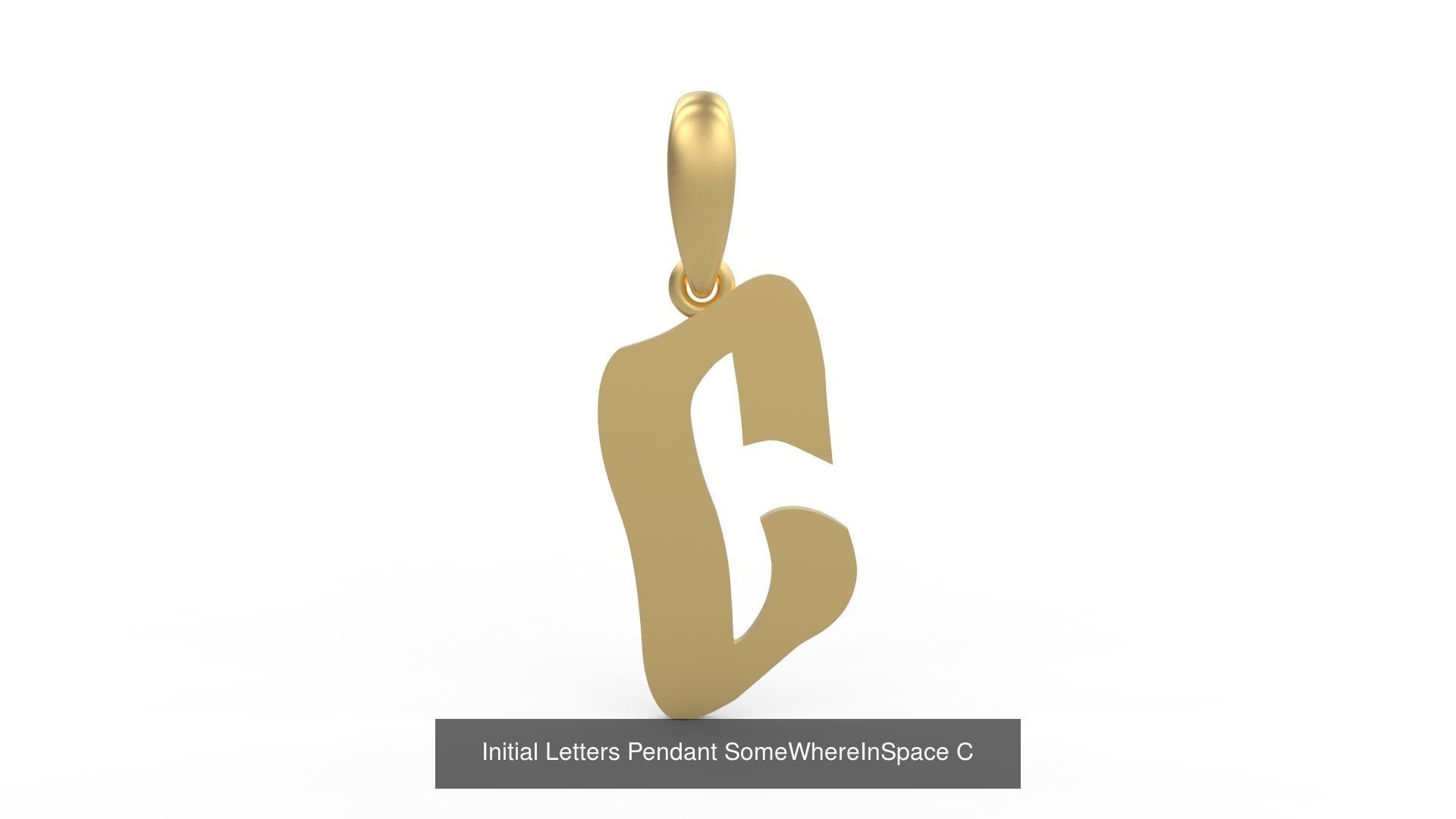 Initial Letters Pendant Alphabets SomeWhereInSpace 3D Model Collection_5