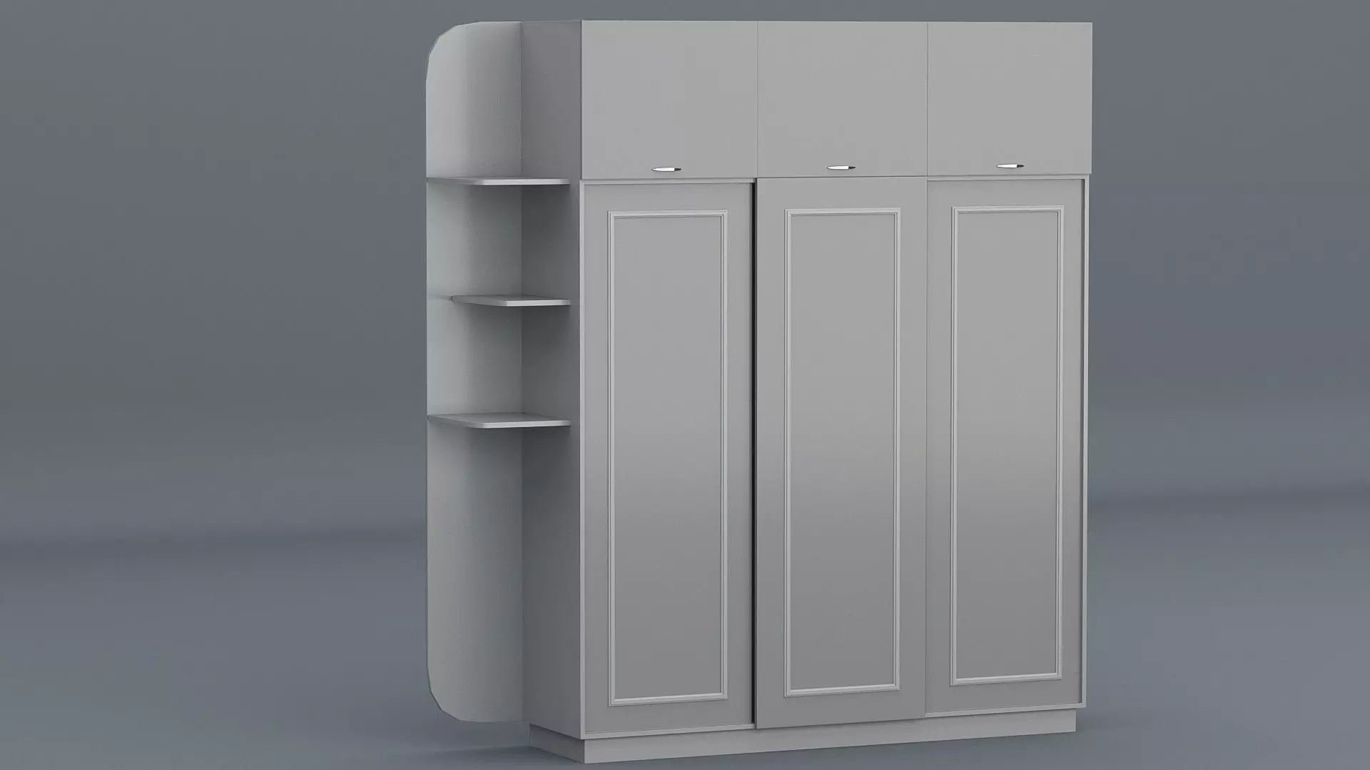 Furniture Cabinet Low-poly 3D model_0