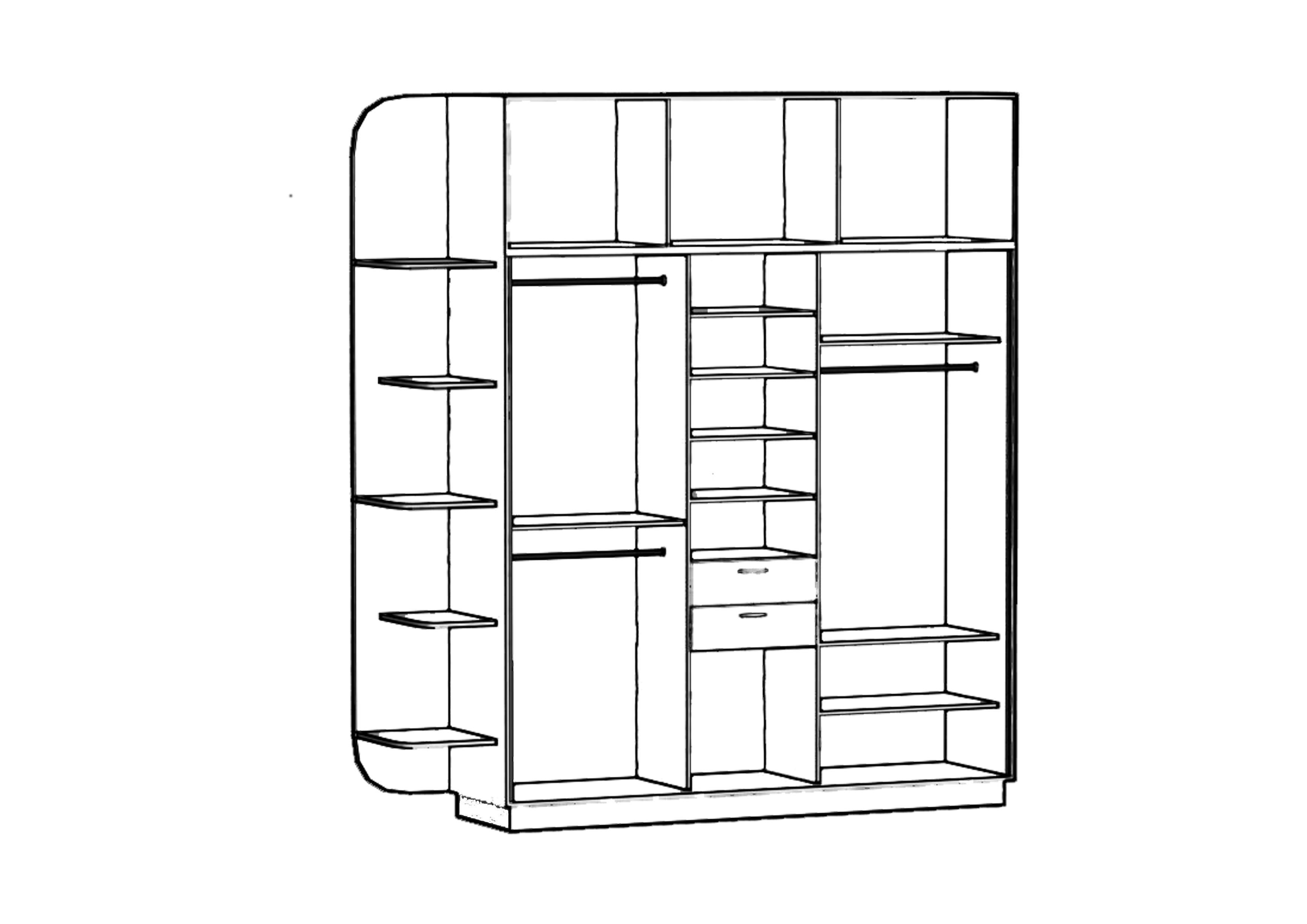 Furniture Cabinet Low-poly 3D model_3