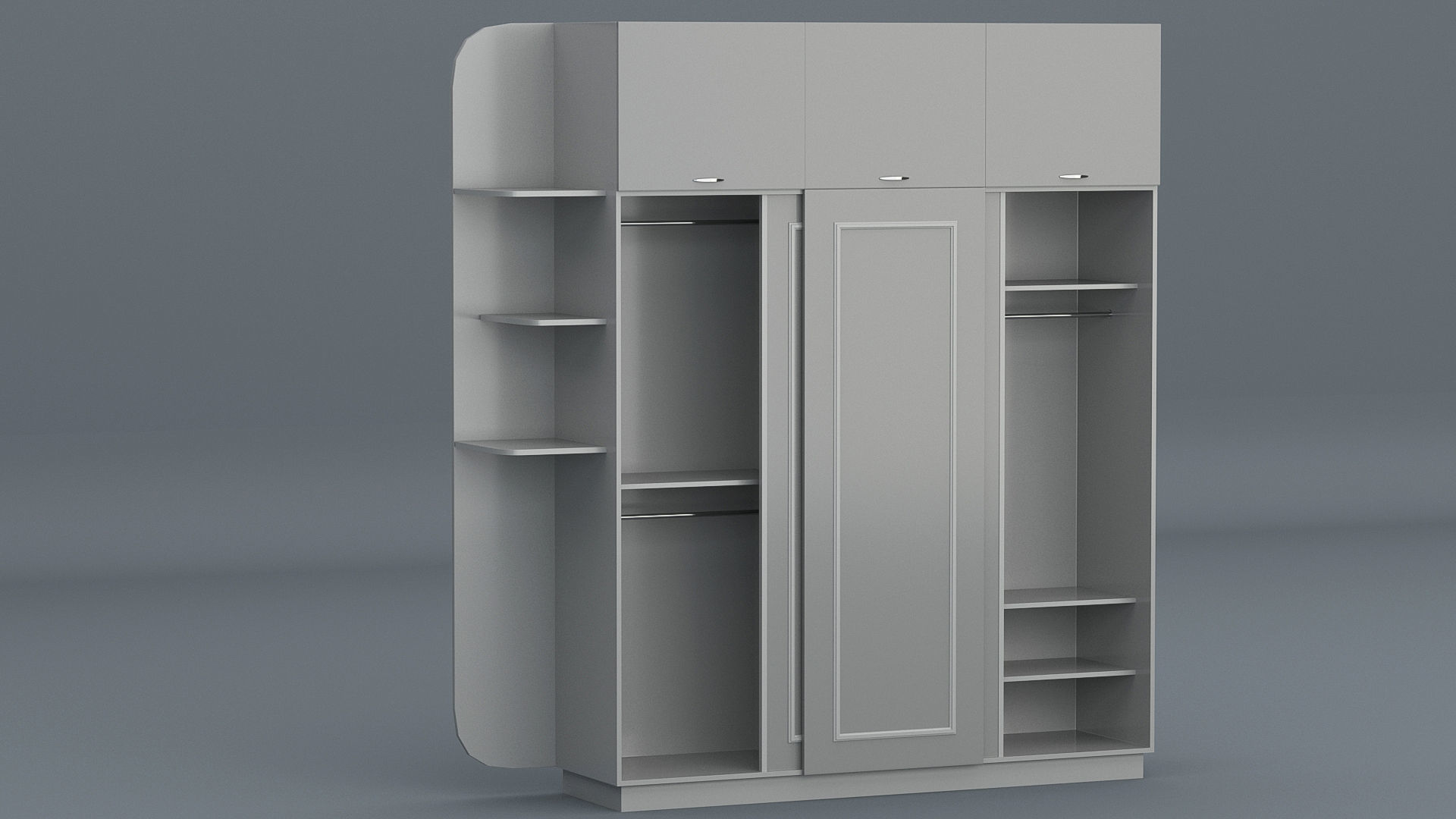 Furniture Cabinet Low-poly 3D model_1