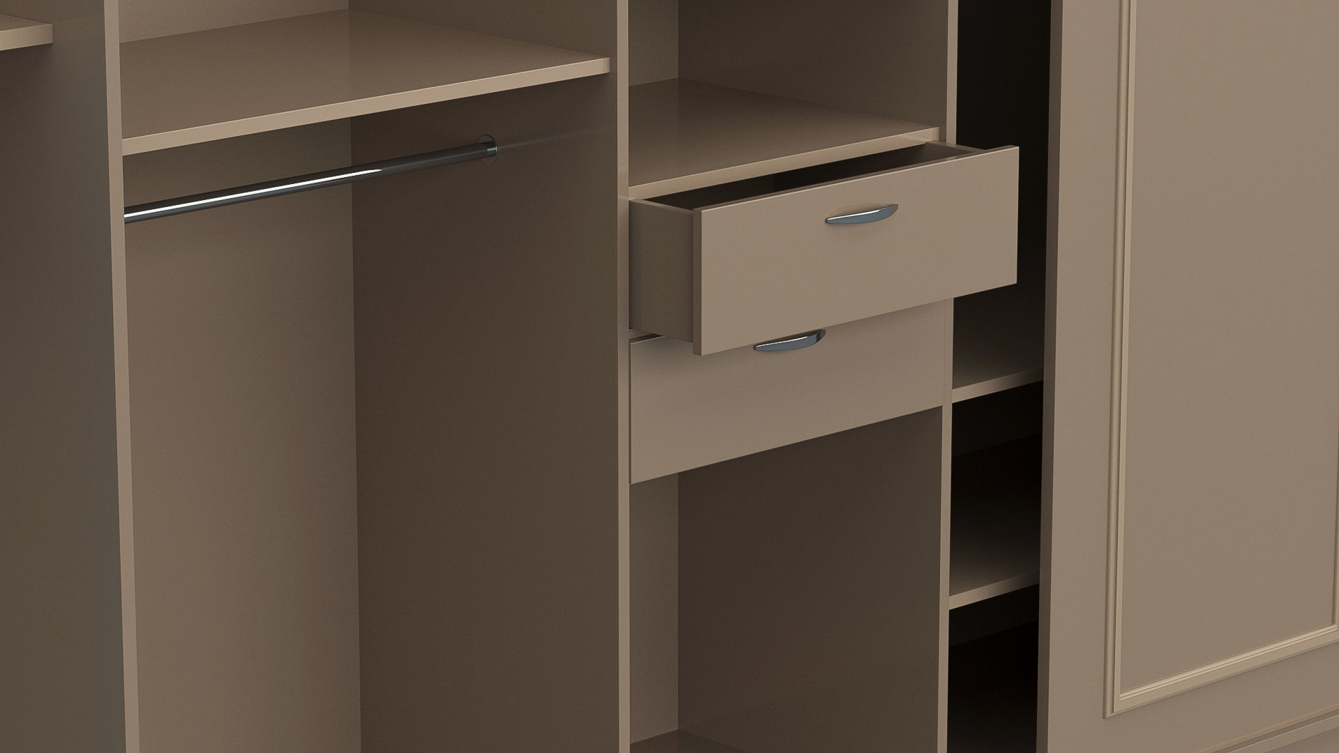 Furniture Cabinet Low-poly 3D model_7