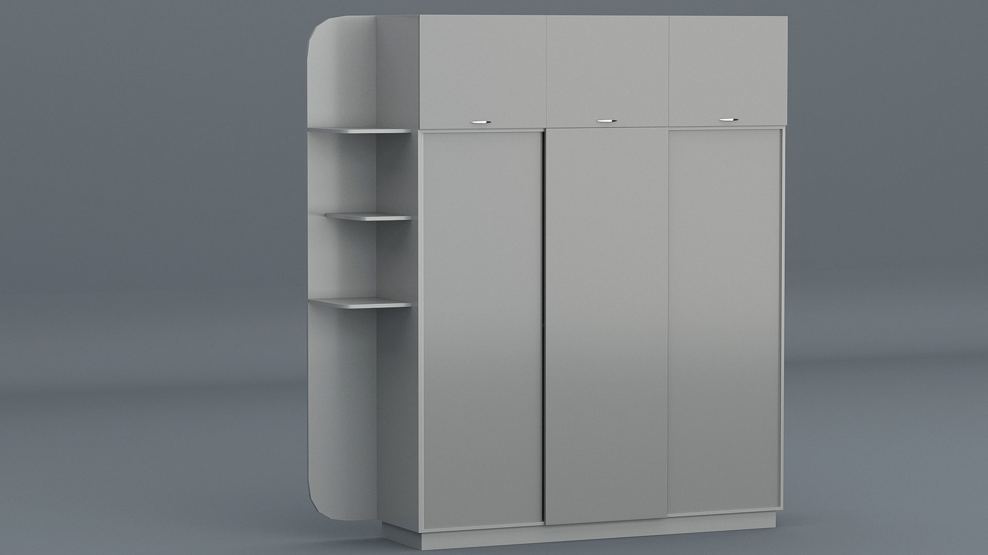 Furniture Cabinet Low-poly 3D model_2