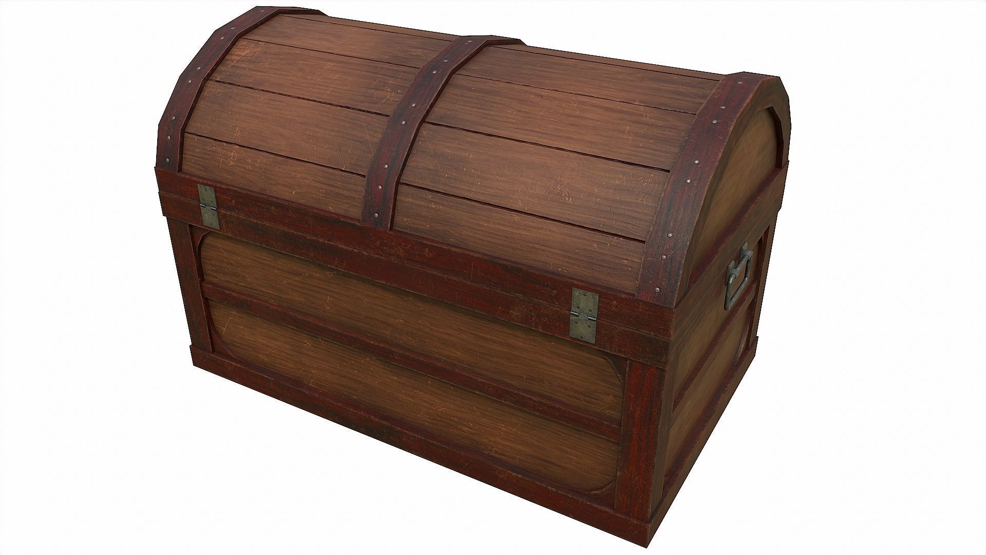 Pack of 6 Medieval Wooden Chests and Crates Low-poly 3D model_55