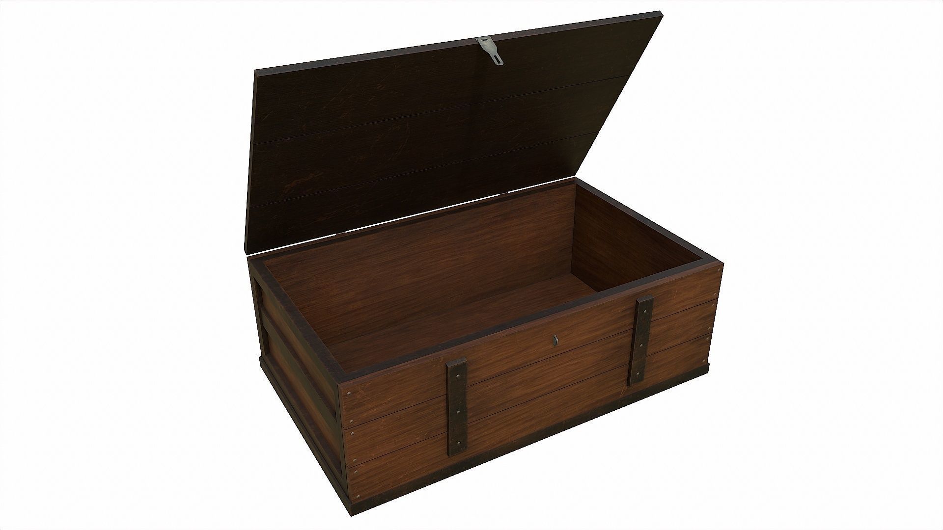 Pack of 6 Medieval Wooden Chests and Crates Low-poly 3D model_38