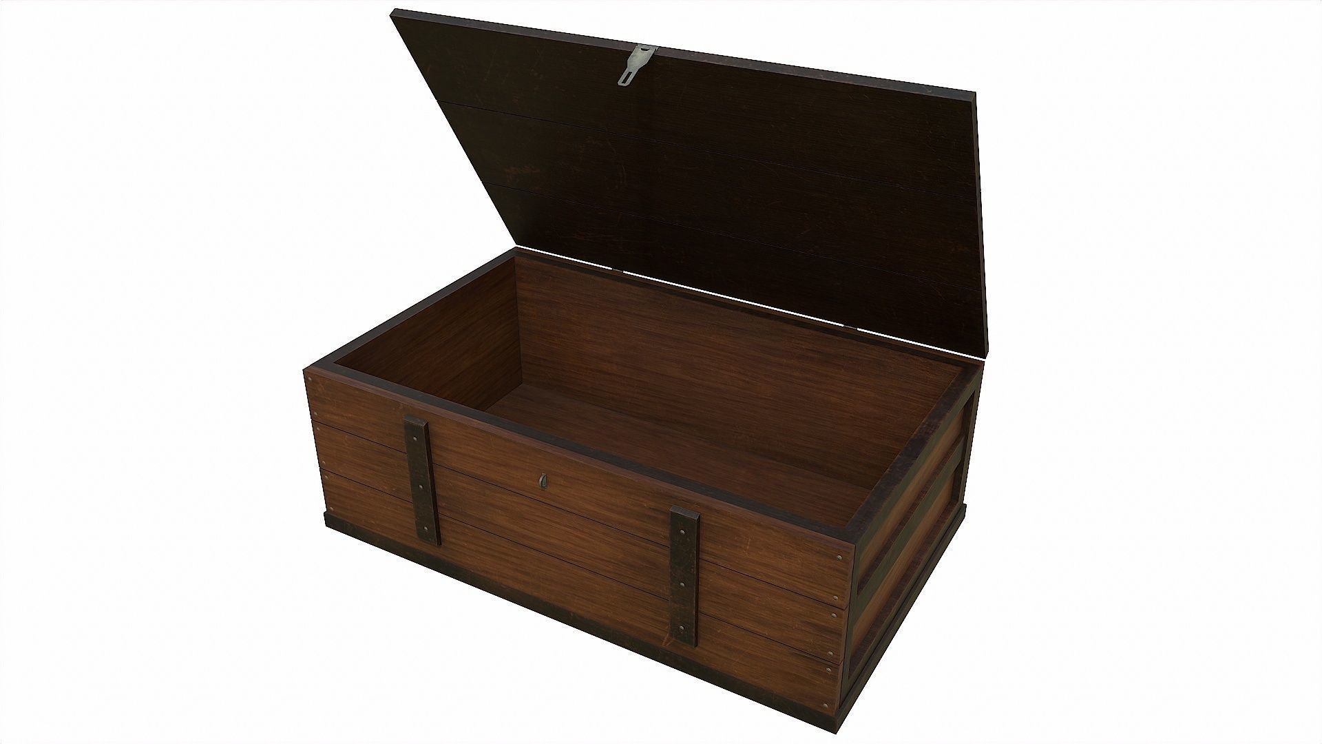 Pack of 6 Medieval Wooden Chests and Crates Low-poly 3D model_36