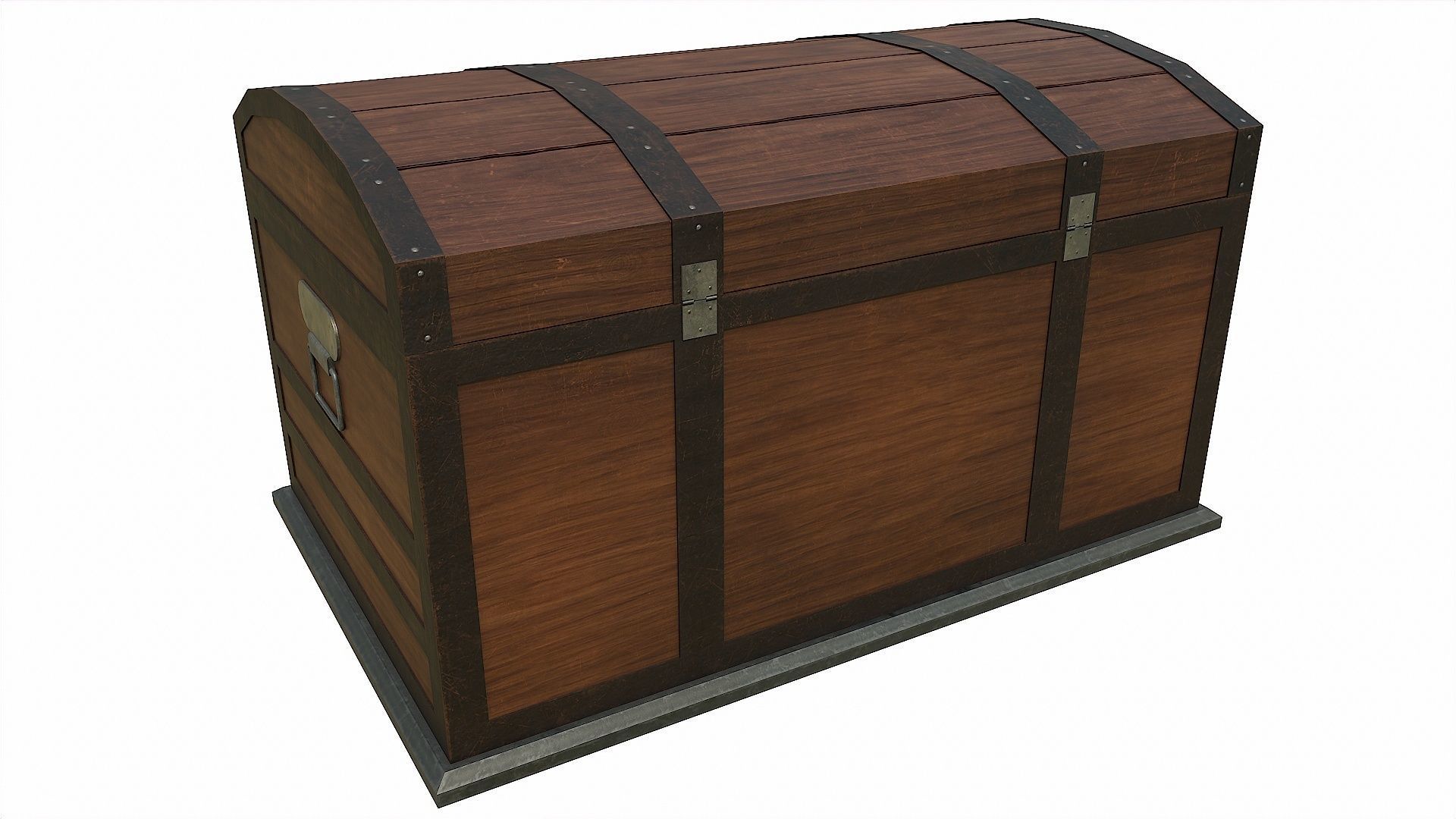 Pack of 6 Medieval Wooden Chests and Crates Low-poly 3D model_25