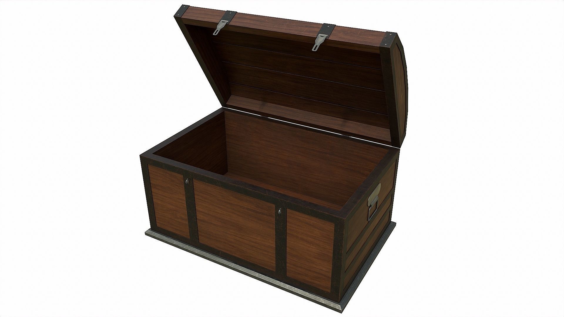 Pack of 6 Medieval Wooden Chests and Crates Low-poly 3D model_20