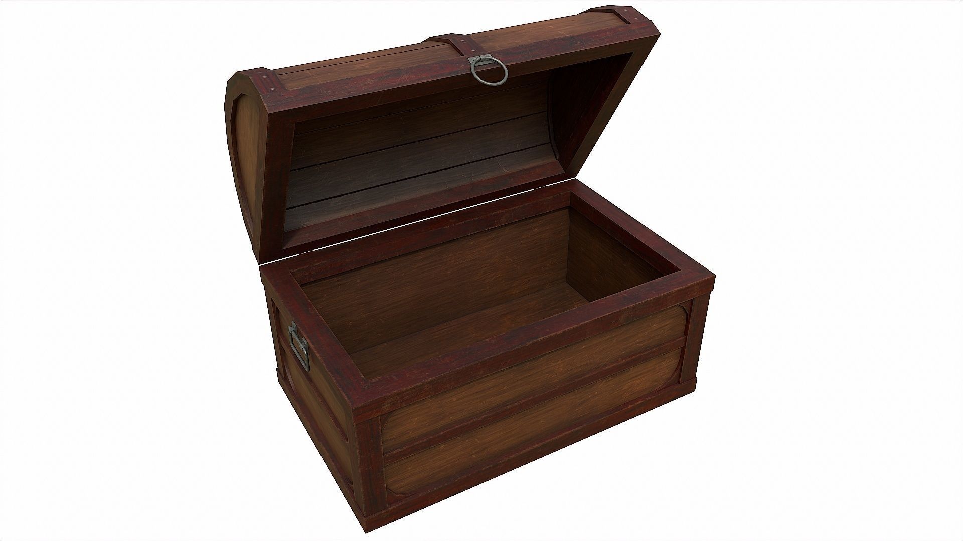 Pack of 6 Medieval Wooden Chests and Crates Low-poly 3D model_54