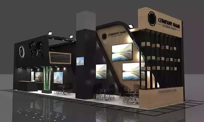 Exhibition Stall Size 17 m x 4 m  Height 500 cm 3D model