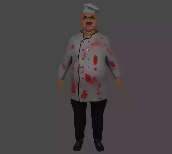 scary cheif  rigged Low-poly 3D model