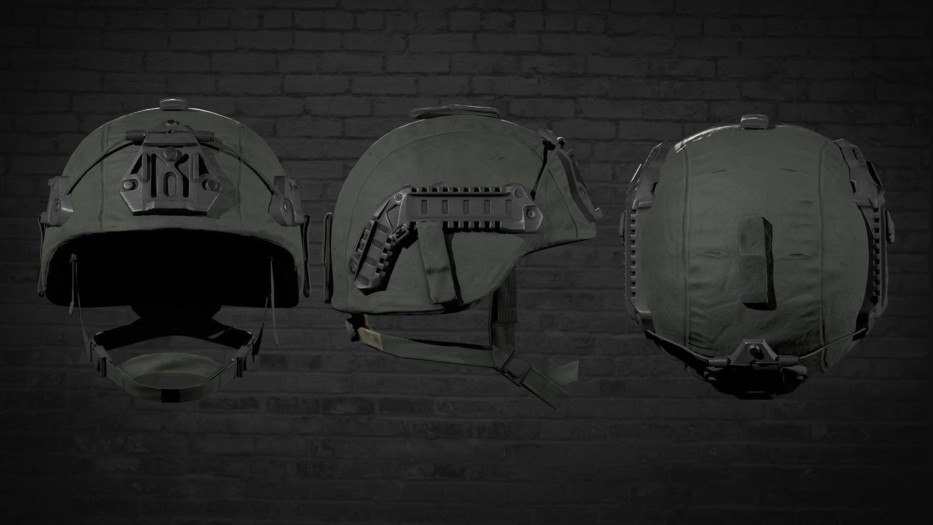 MILITARY  Game Ready ACH Tactical Helmet Low-poly 3D model_2
