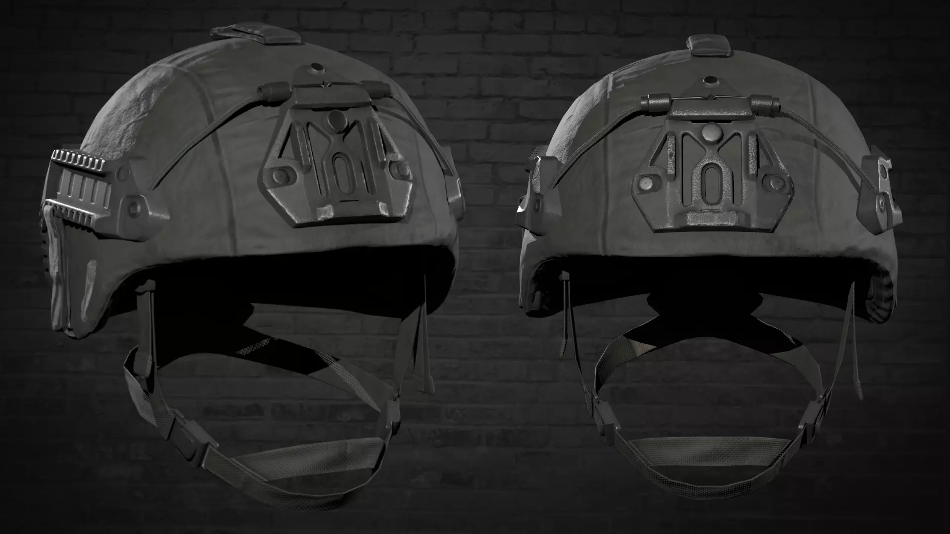 MILITARY  Game Ready ACH Tactical Helmet Low-poly 3D model_0