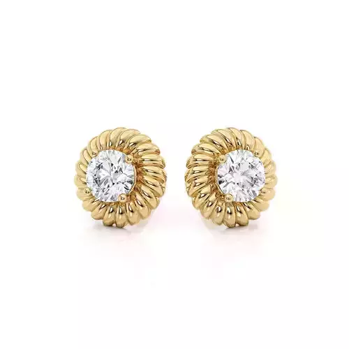 Earrings studs cable printable 3d model