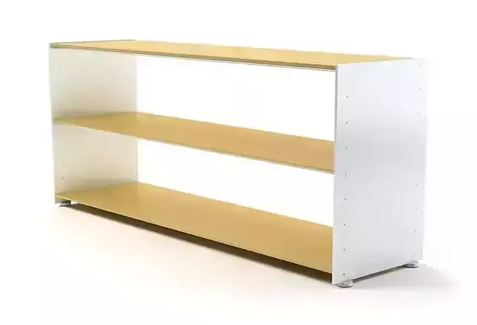 White And Cream 2 Tier Shelf 3D model