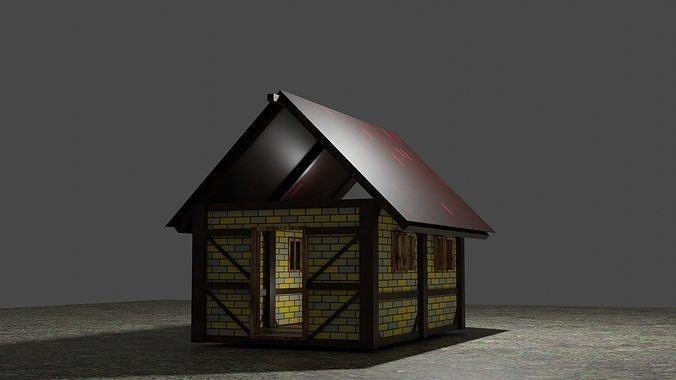 Low Poly House Very Simple It is work very good in UE free 3D model ...