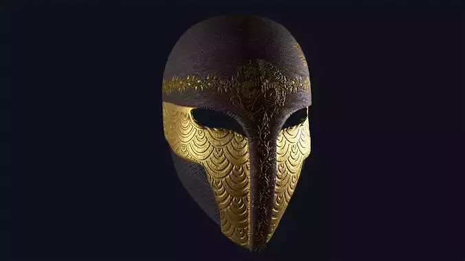 Asian Mask - Low Poly