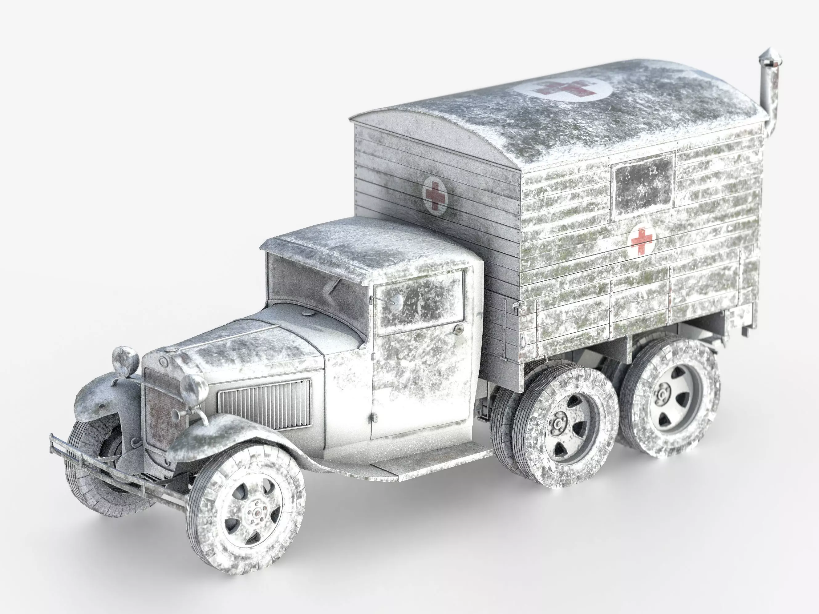 GAZ-AAA with Shelter 3D model