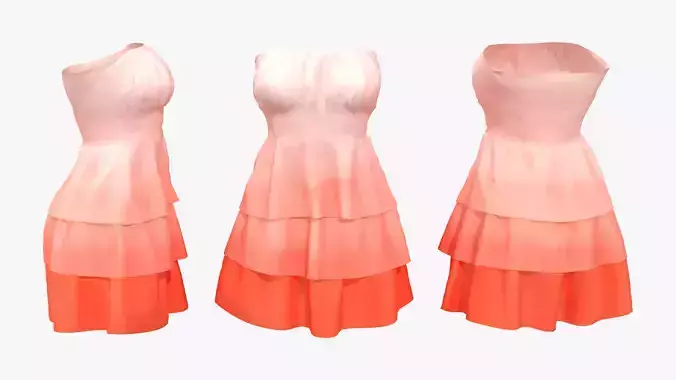 Strapless Sash Cocktail Dress