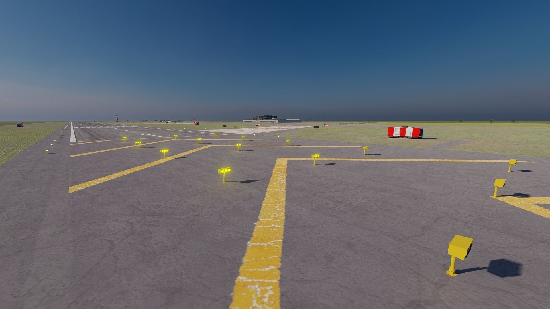 International Airport with Interior and Landscape 3D model_19