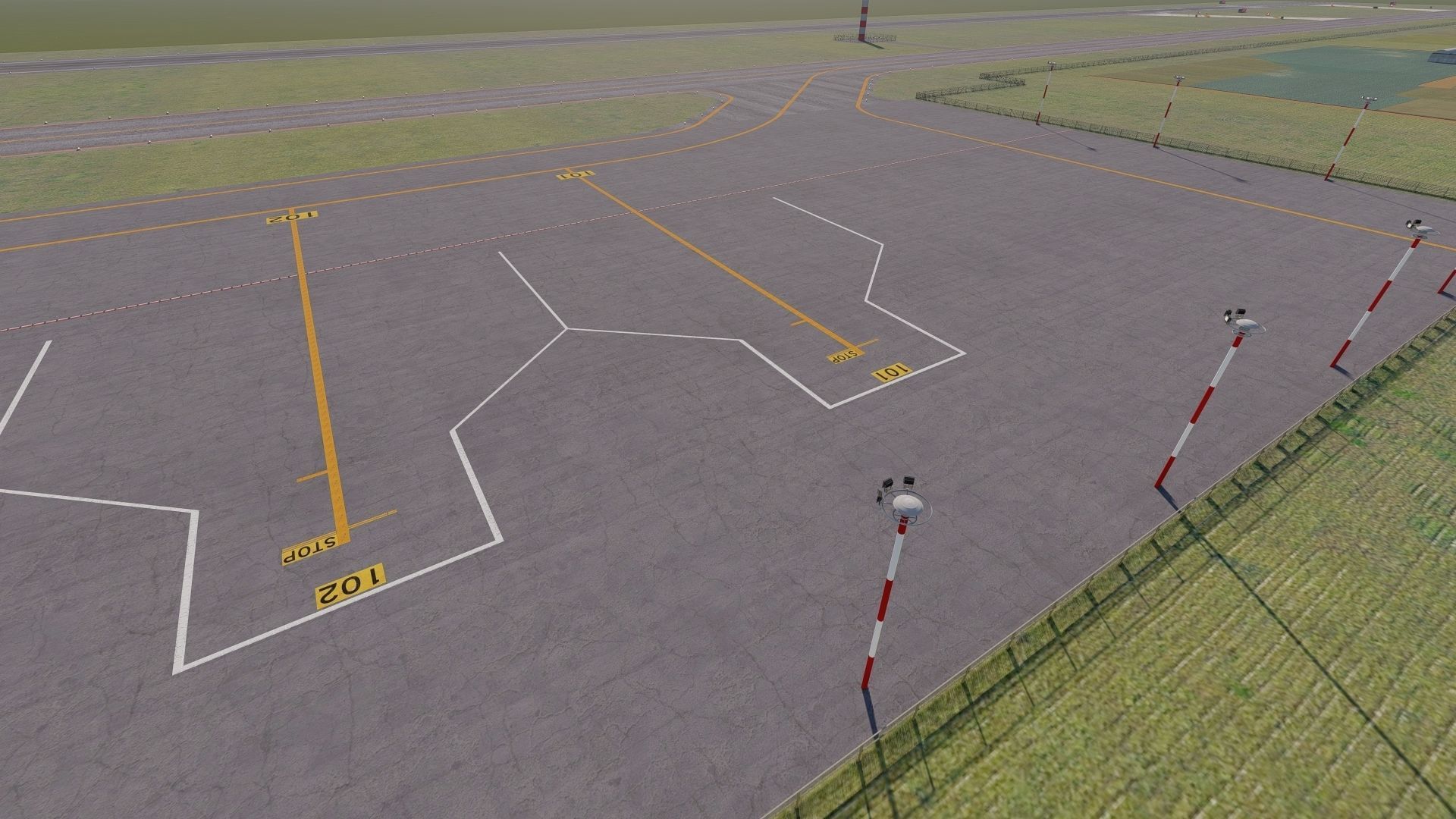 International Airport with Interior and Landscape 3D model_14