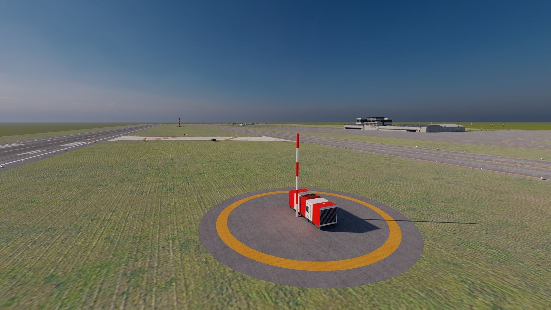 International Airport with Interior and Landscape 3D model_18