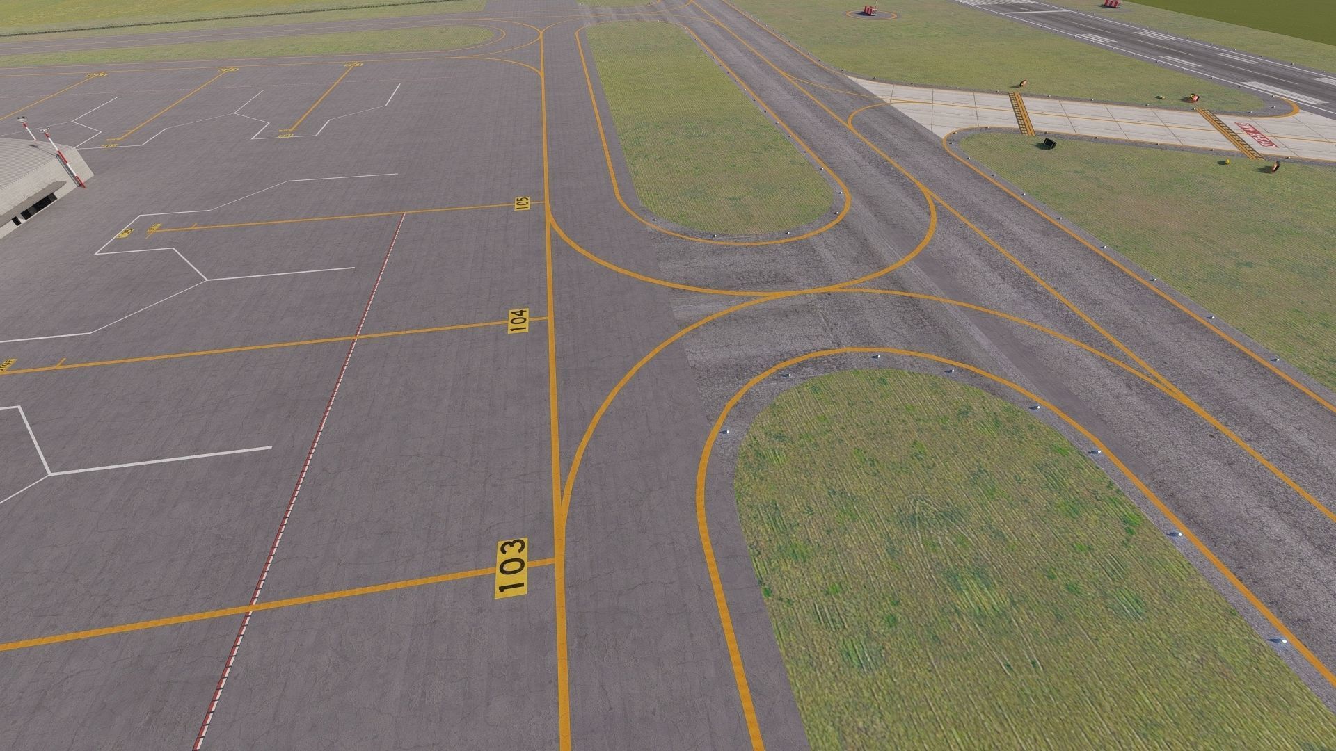 International Airport with Interior and Landscape 3D model_15