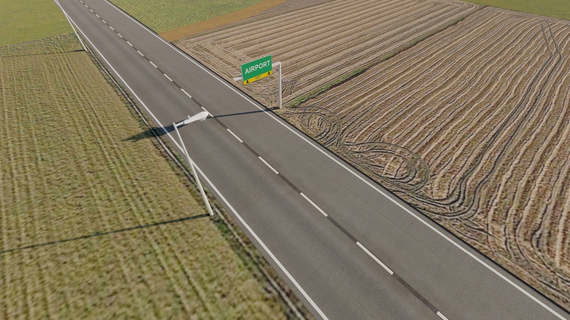 International Airport with Interior and Landscape 3D model_27