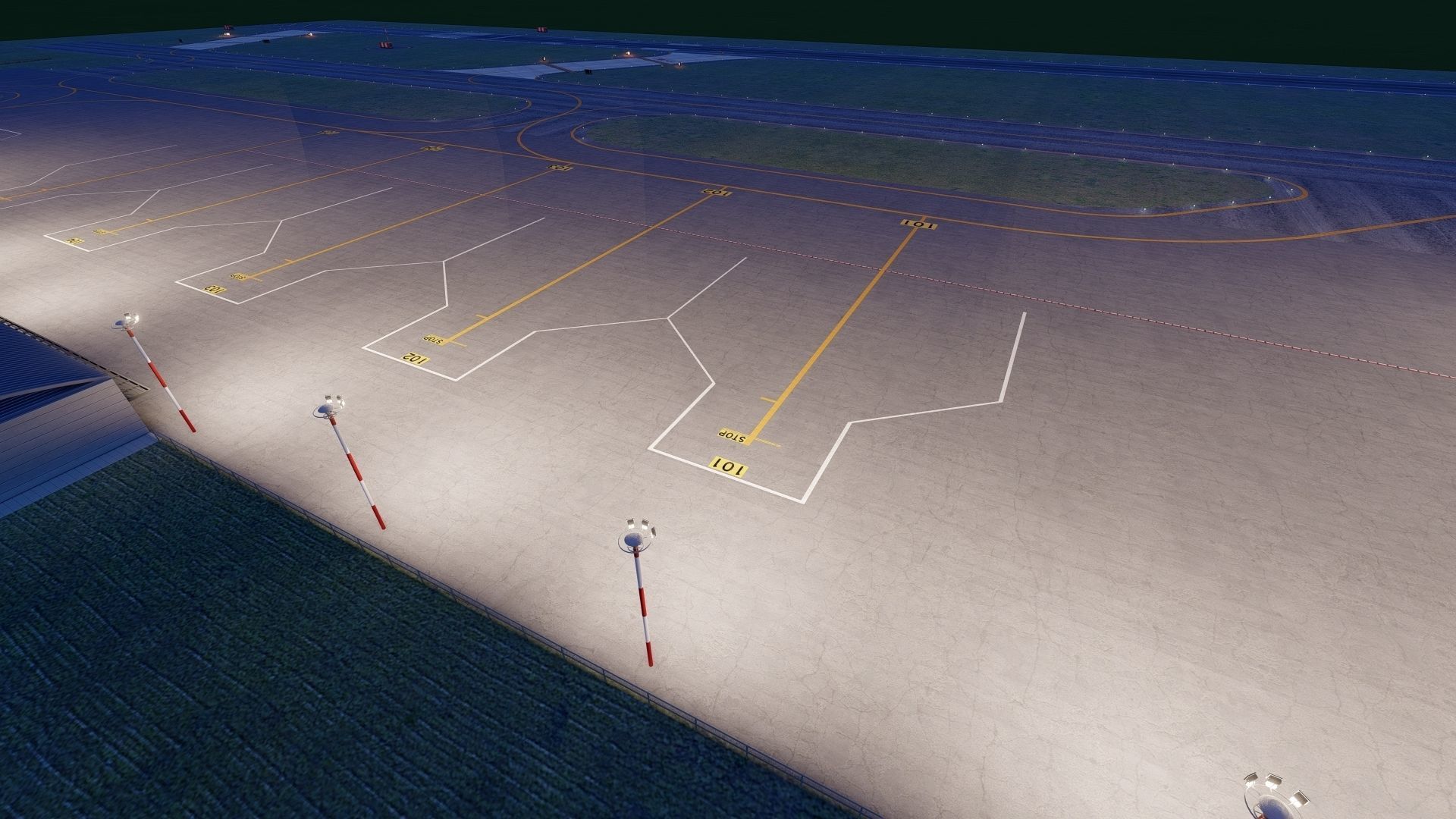 International Airport with Interior and Landscape 3D model_34