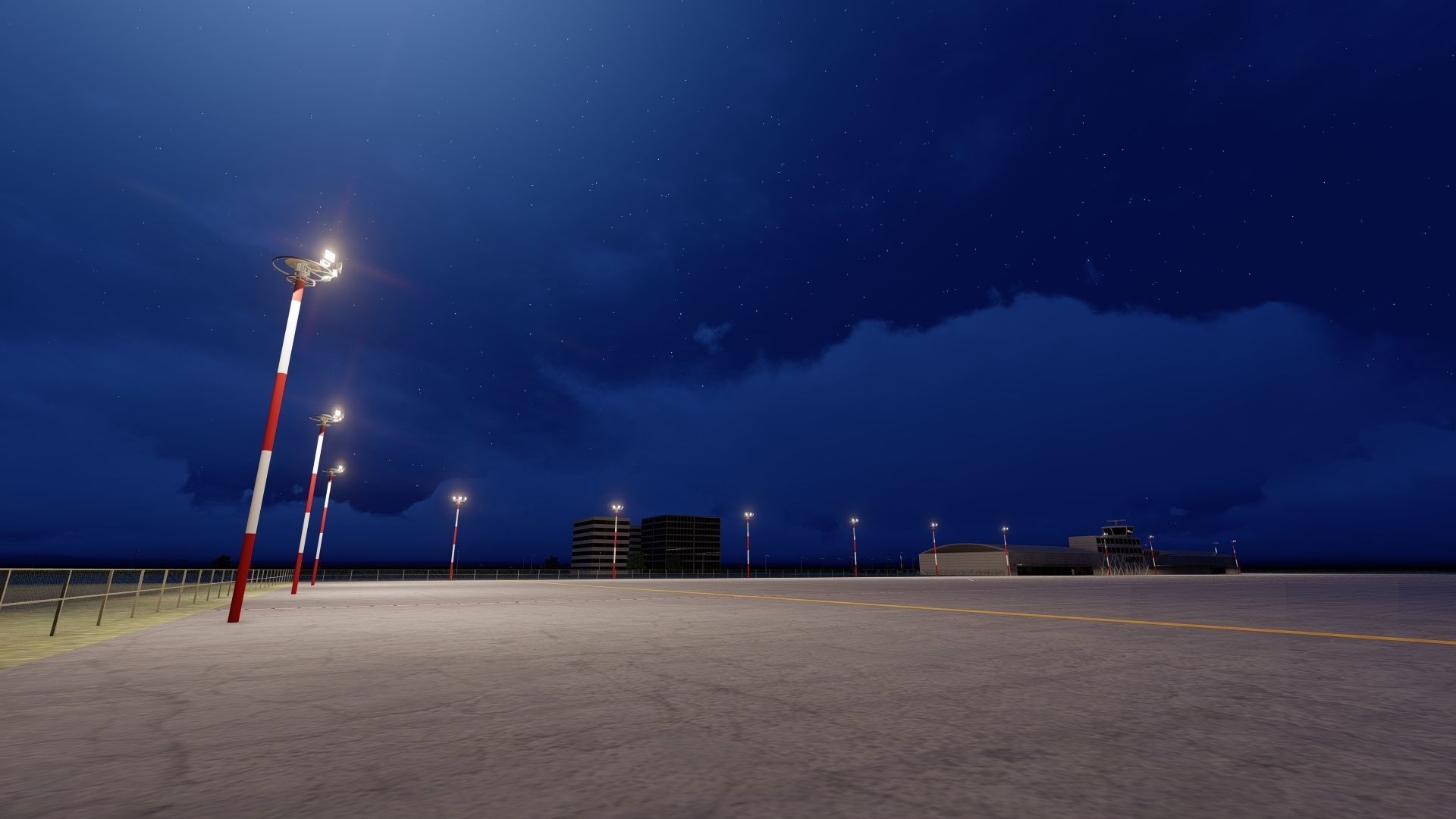 International Airport with Interior and Landscape 3D model_33