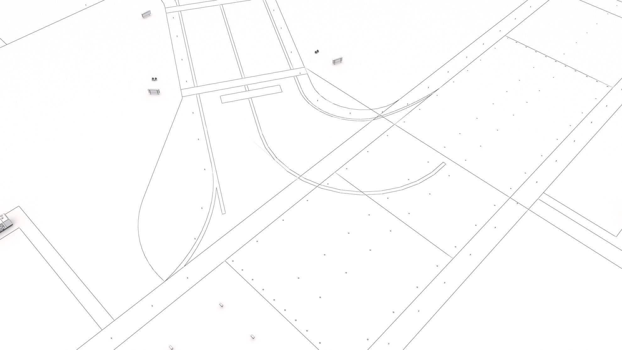 International Airport with Interior and Landscape 3D model_39