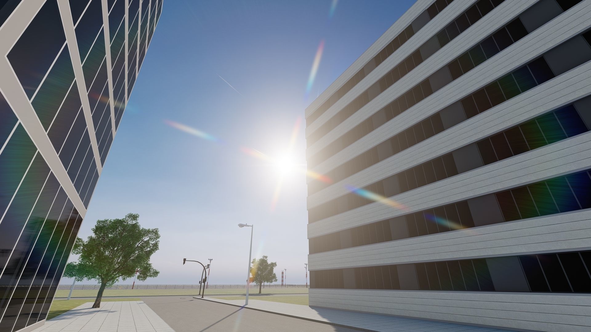 International Airport with Interior and Landscape 3D model_28