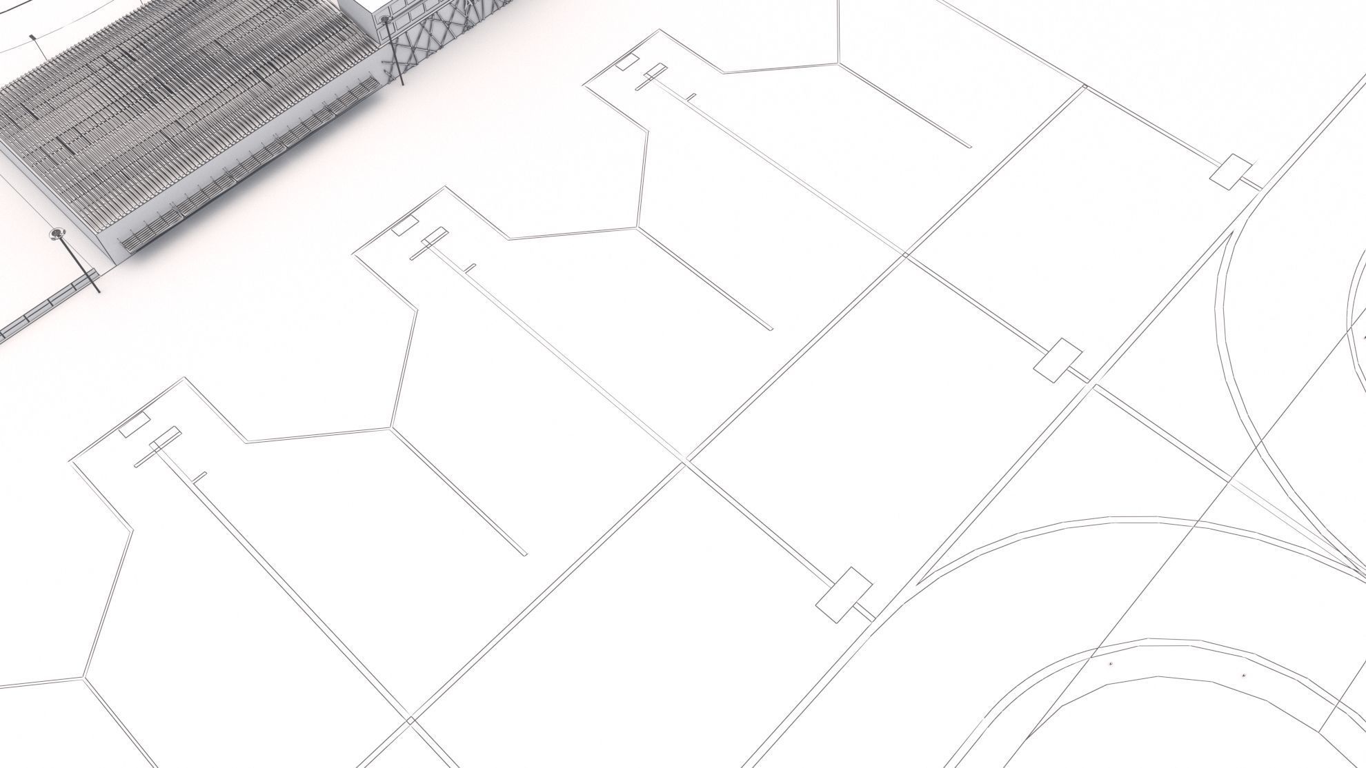 International Airport with Interior and Landscape 3D model_37