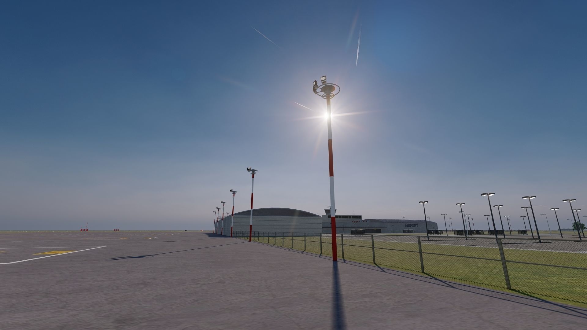 International Airport with Interior and Landscape 3D model_2