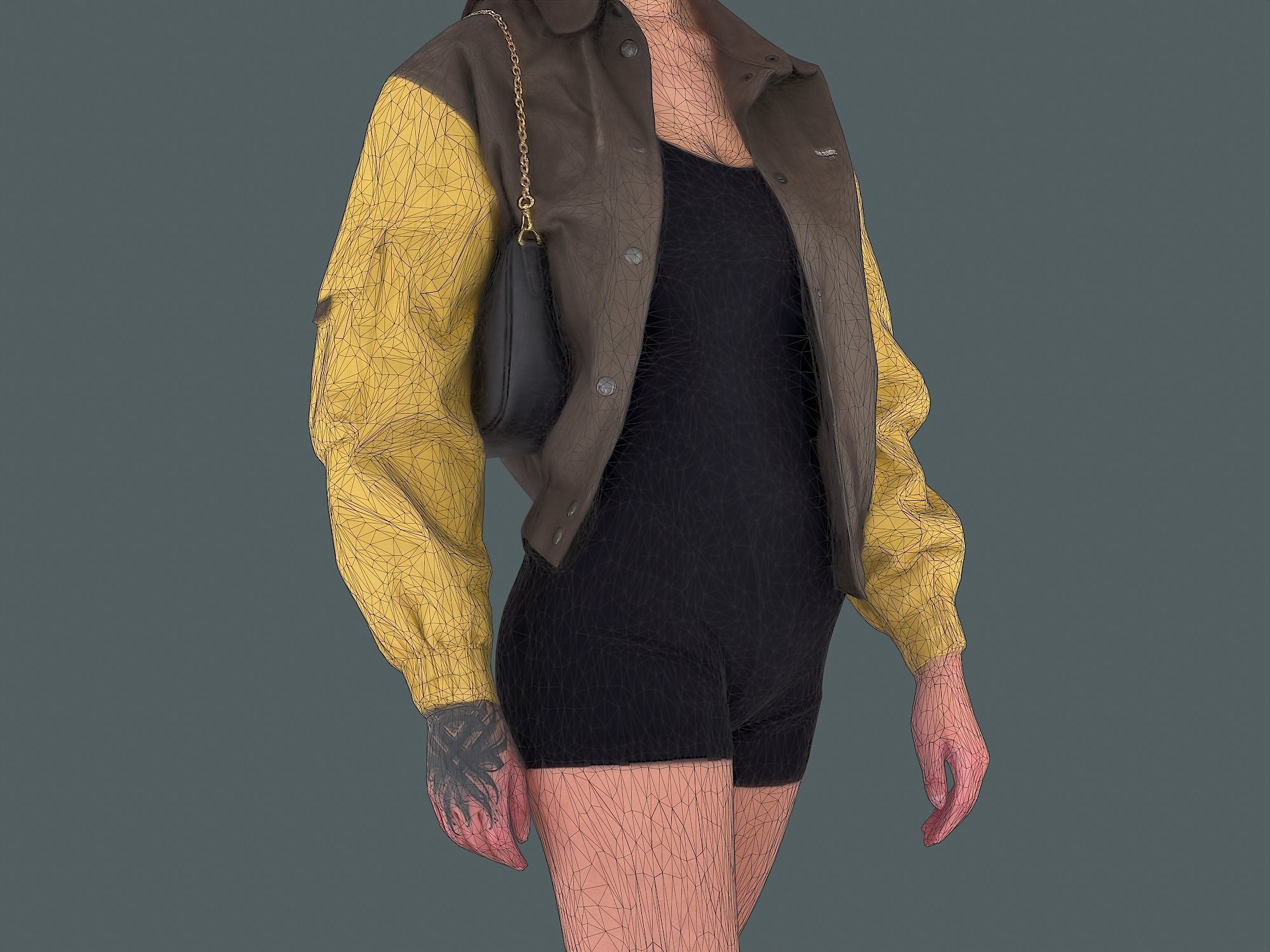Girl in Nike 3D model_10