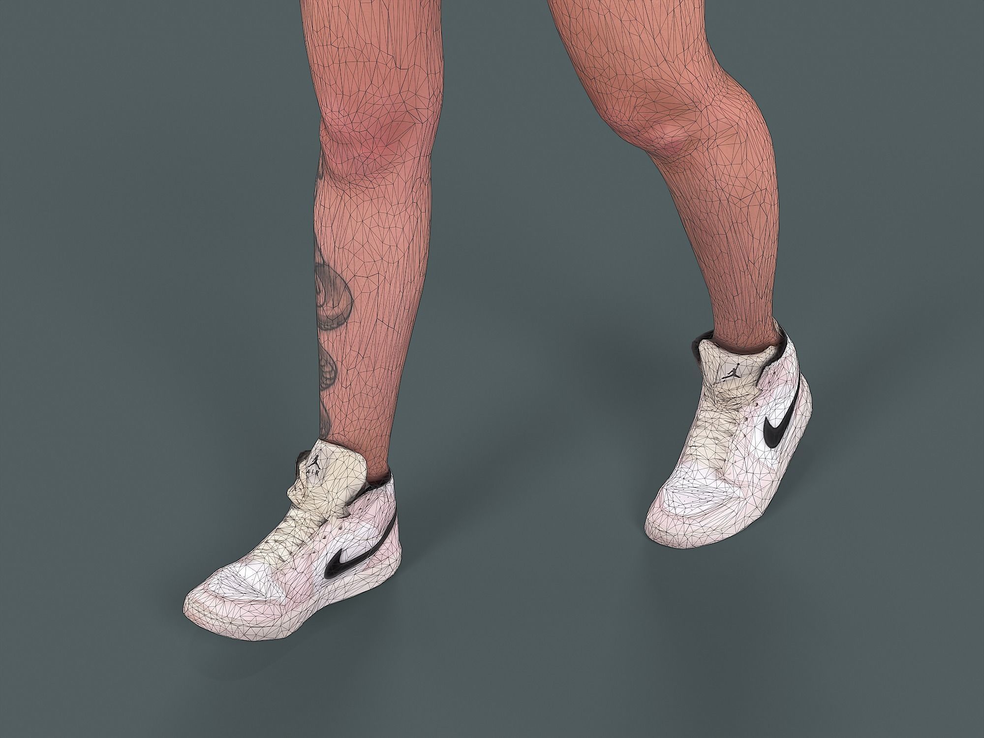 Girl in Nike 3D model_11