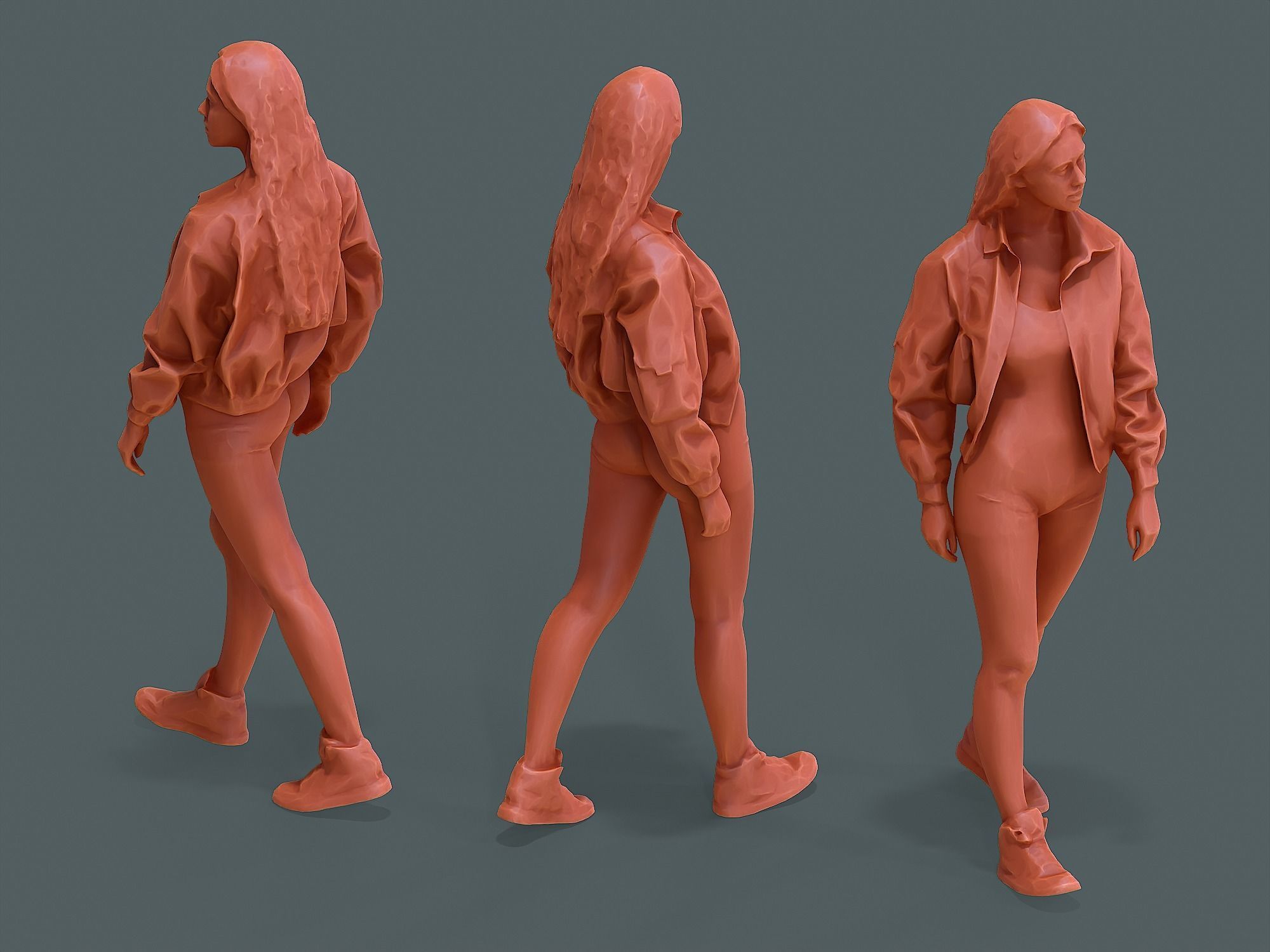 Girl in Nike 3D model_6