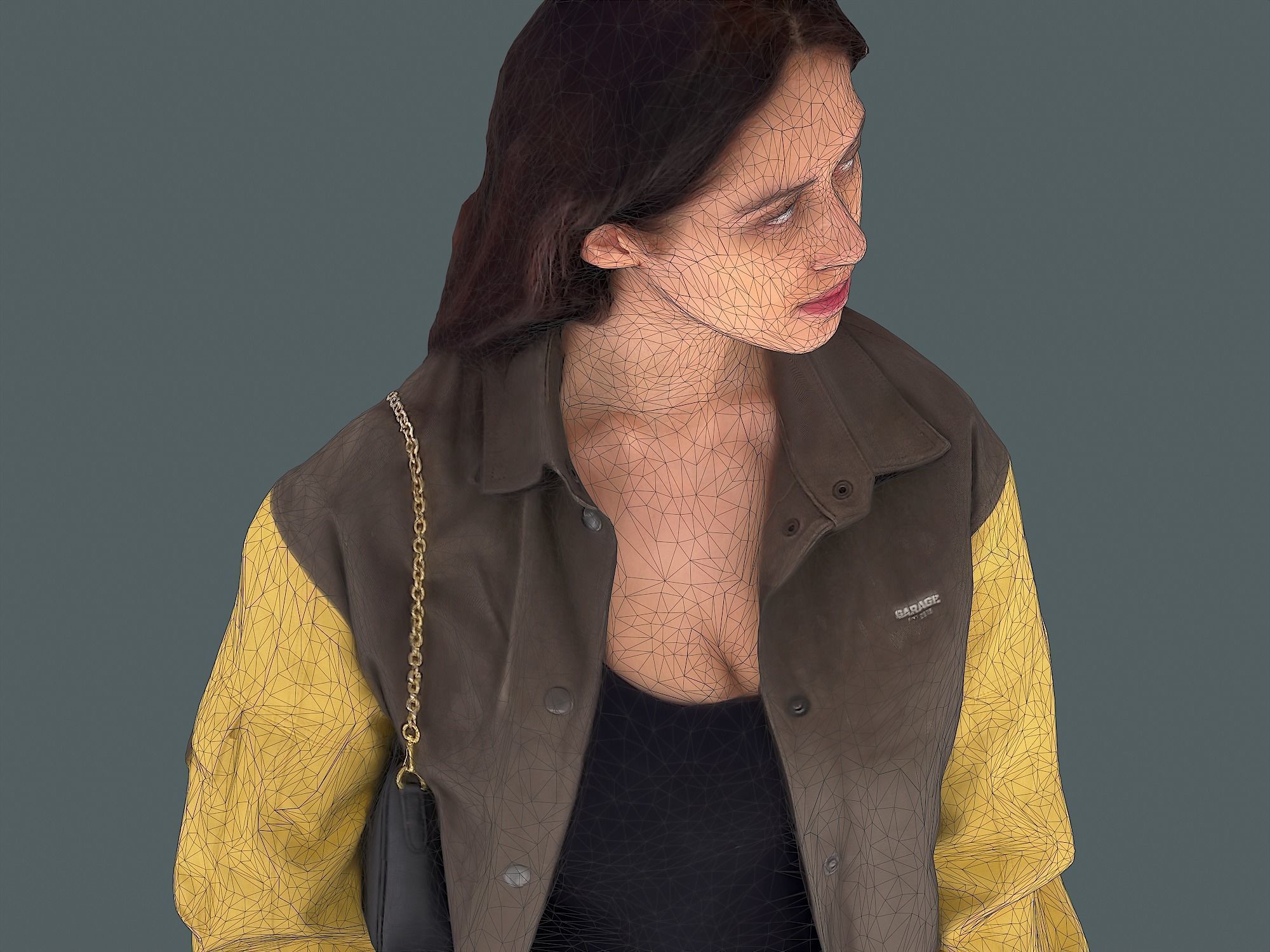 Girl in Nike 3D model_8
