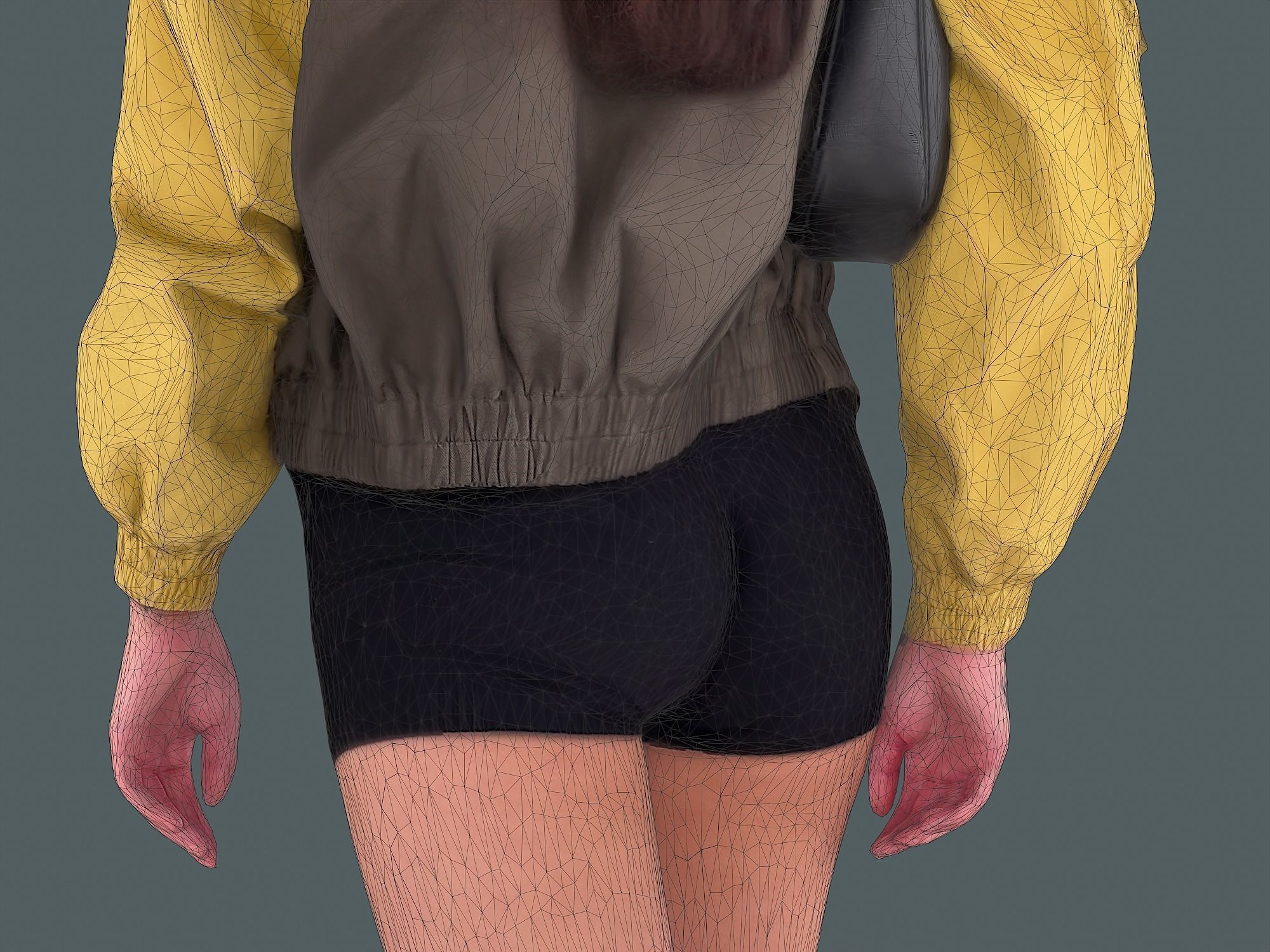 Girl in Nike 3D model_9