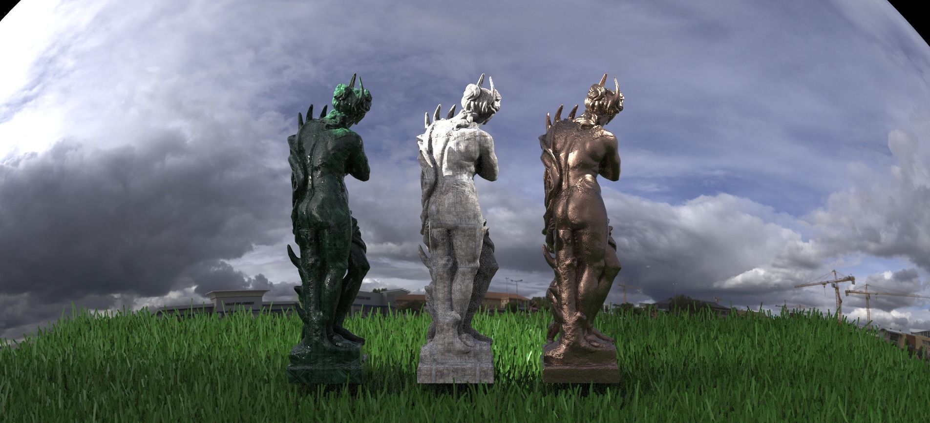 Easter Statue Woman  3D model_1