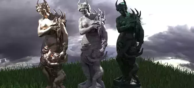 Easter Statue Woman  3D model