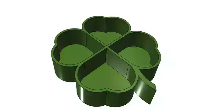 Tray  Leaf Clover for Cracker and Nuts easy print