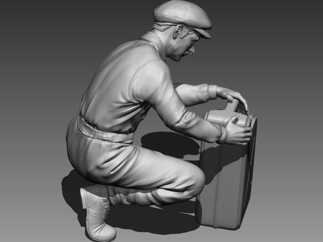 CAR MECHANIC VINTAGE 3D model 3D printable | CGTrader