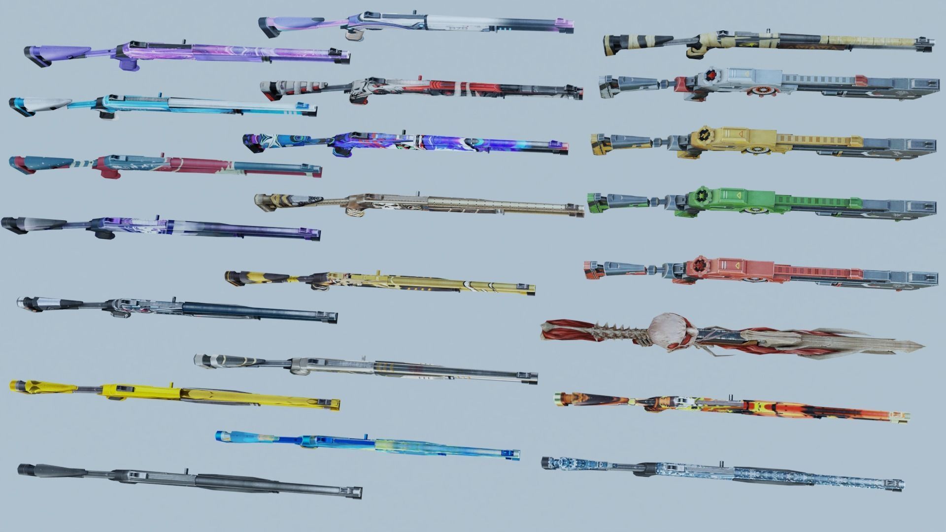 M1014 Rifle Game Weapon 22x 3D model_3