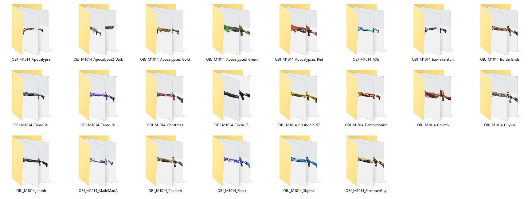 M1014 Rifle Game Weapon 22x 3D model_50