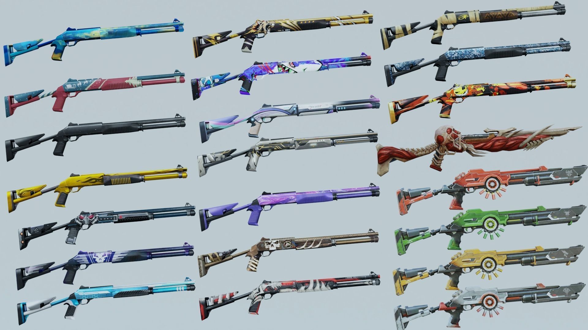 M1014 Rifle Game Weapon 22x 3D model_2