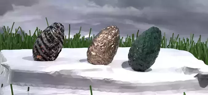 Easter Egg Detailed with differntTiled textures