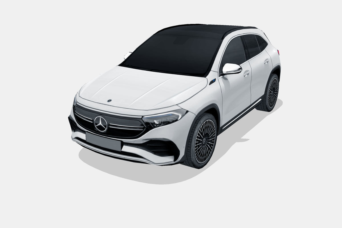 Mercedes-Benz EQA 2022 Low-poly 3D model_5