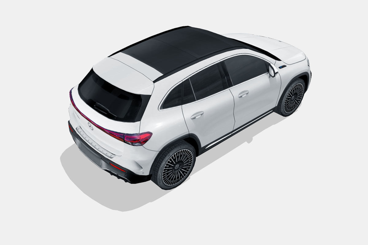 Mercedes-Benz EQA 2022 Low-poly 3D model_12